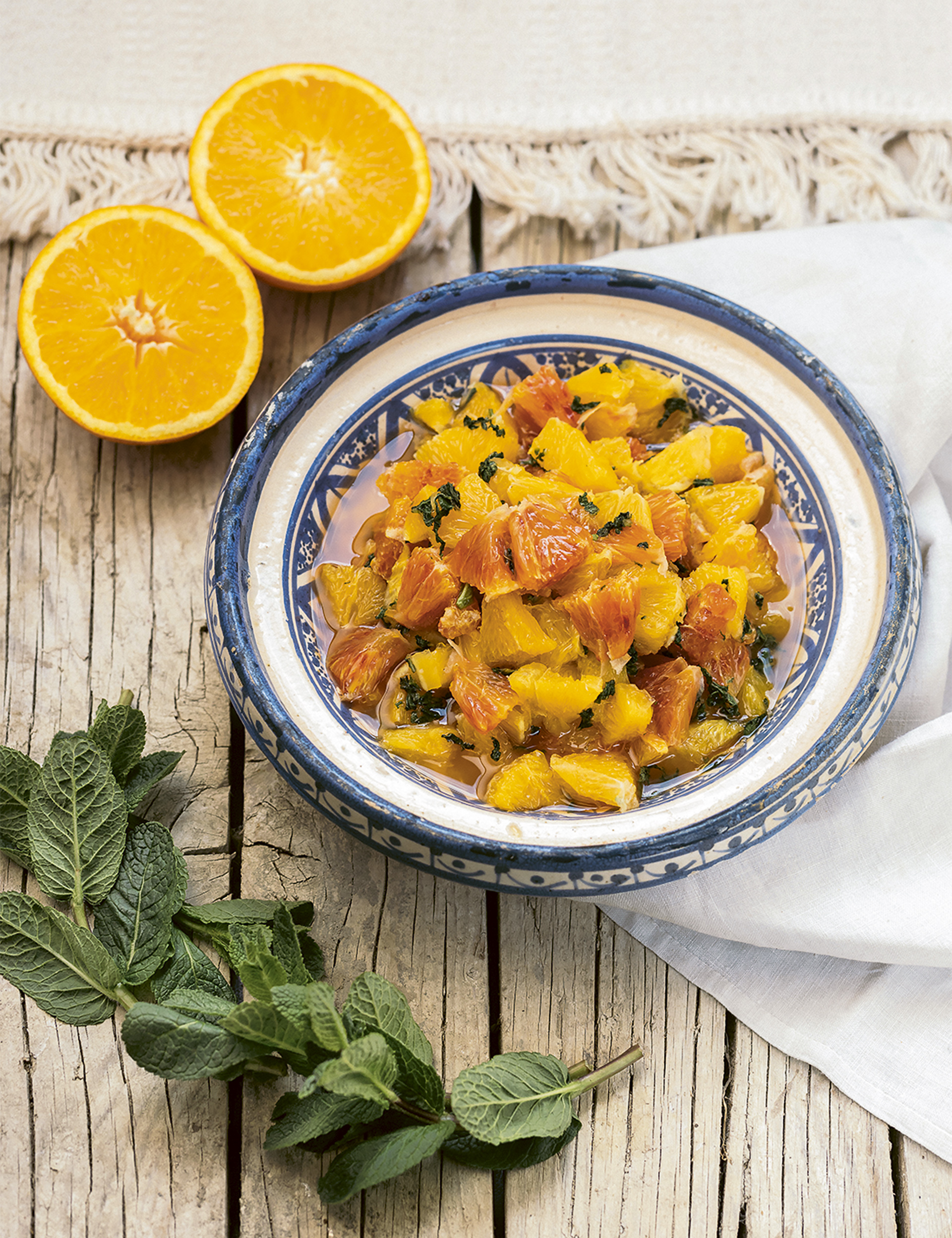Mint orange salad