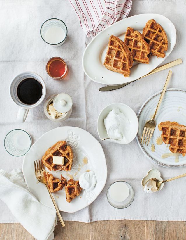 Vegan carrot waffles