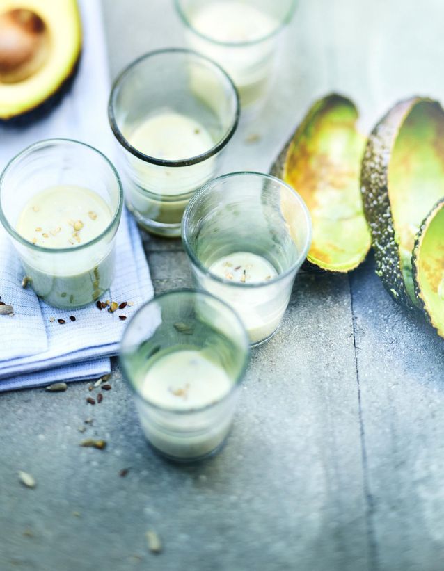Hemp milk and avocado smoothie