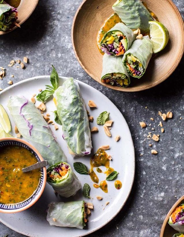 Vegetarian Avocado Spring Rolls
