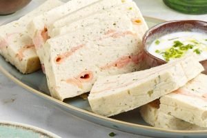 Fish terrine with lemon sauce