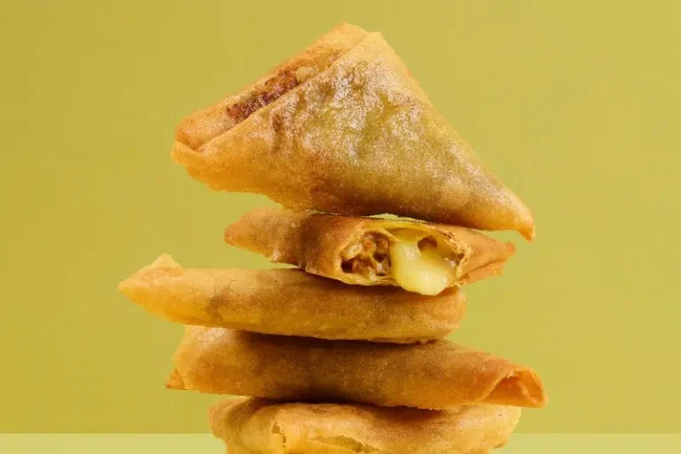 Beef and Morbier samosas