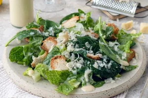 Caesar salad and Gruyère vinaigrette
