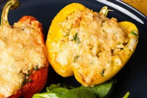 Peppers stuffed with Maroilles AOP