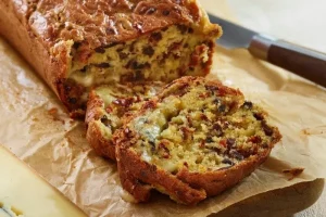 Tomato, olive and Morbier AOP cake