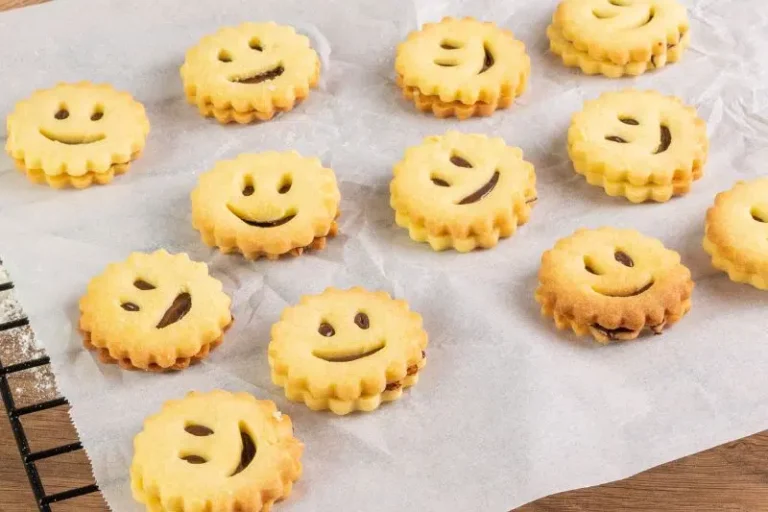 Chocolate smiley shortbread