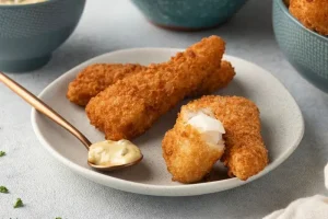 Crispy pout nuggets