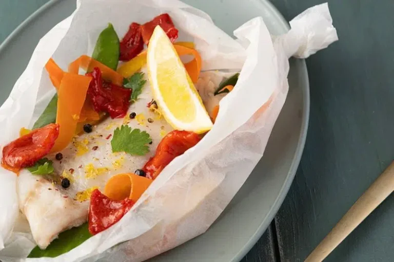 Haddock papillote with lemon and ginger