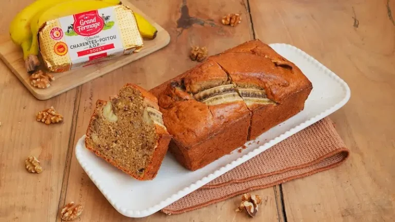 Banana bread with brown butter
