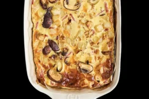 Mushroom and ham frittata
