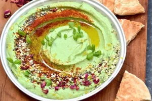 Healthy avocado hummus