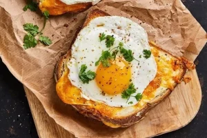 Lamb croque madame