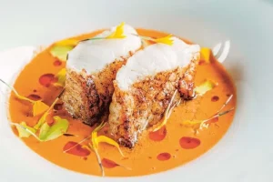 Monkfish tail with brown butter