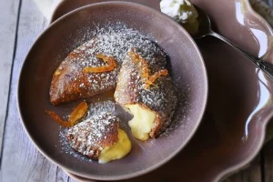 All-chocolate ravioli with a melting center