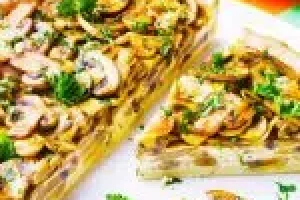 Mushroom and Comté tart
