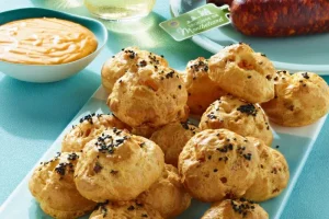 Montbéliard-style gougères and spicy mayonnaise